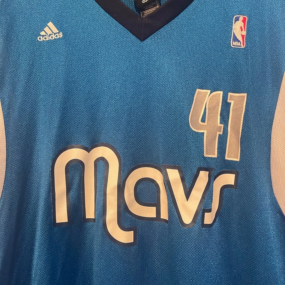 Adidas Dallas Mavericks Dirk Nowitzki NBA Basketball Jersey